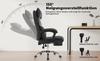 Ergonomic Office Chair, Technology Fabric Executive Chair, Desk Chair Height-Adjustable Swivel Chair with Double Adjustable Lumbar Support Black