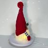 Lighted Christmas Gnome Small Light Up Plush Santa Elf with Knitted Hat Stuffed Swedish Tomte Toy for Winter Tabletop Fireplace Decor