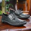 Мужские мокасины ручной работы, летние туфли для вождения, удобные туфли на плоской подошве, повседневные туфли на шнуровке больших размеров