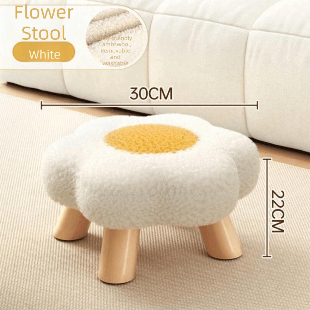 Soft Padded Low Stool Solid Wood Foot Rest Stool Multi Purpose Sofa Bench Sofa Side
