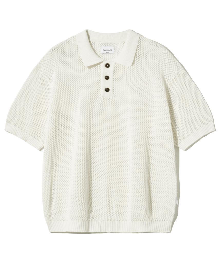 FILLUMINATE Punched Collar Half Knit - Ivory