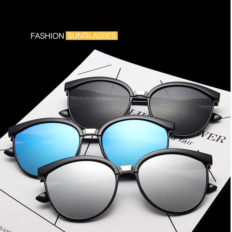 Солнцезащитные очки UV400 кошачий глаз в пластиковой оправе унисекс цвет линз в ассортименте