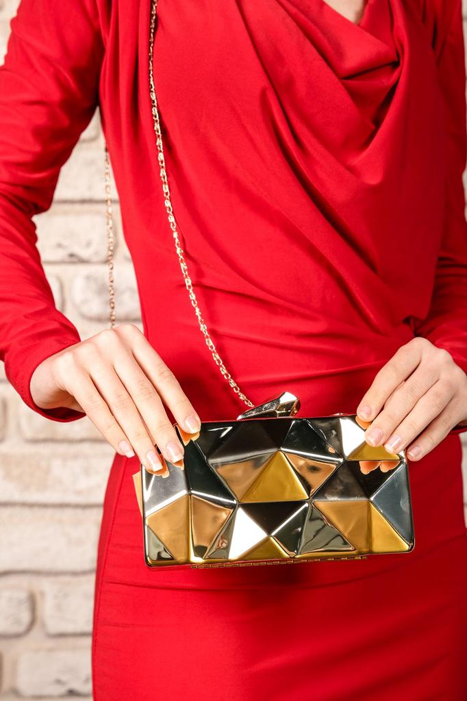 Women's Stylish and Useful Evening Dress Bag Metal Silver Women's Evening Dress Bag