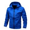 Новая весенне-осенняя куртка, повседневная мужская ветровка с капюшоном, однотонные куртки для мужчин, с карманом на молнии, спортивная одежда для активного отдыха