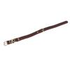Dog Collar Adjustable Faux Cowhide Soft Padded Leather Dog Collar with Metal Buckle for Medium Dogs
