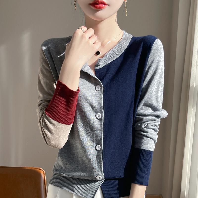 Женский шерстяной свитер Qinghe кашемир 50% шелк 50% шерсть весенне-летняя шерсть мягкая, удобная и теплая