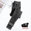 Women's Fleece-Lined High Waist Skinny Jeans - Winter Slim Fit Elastic Pencil Pants