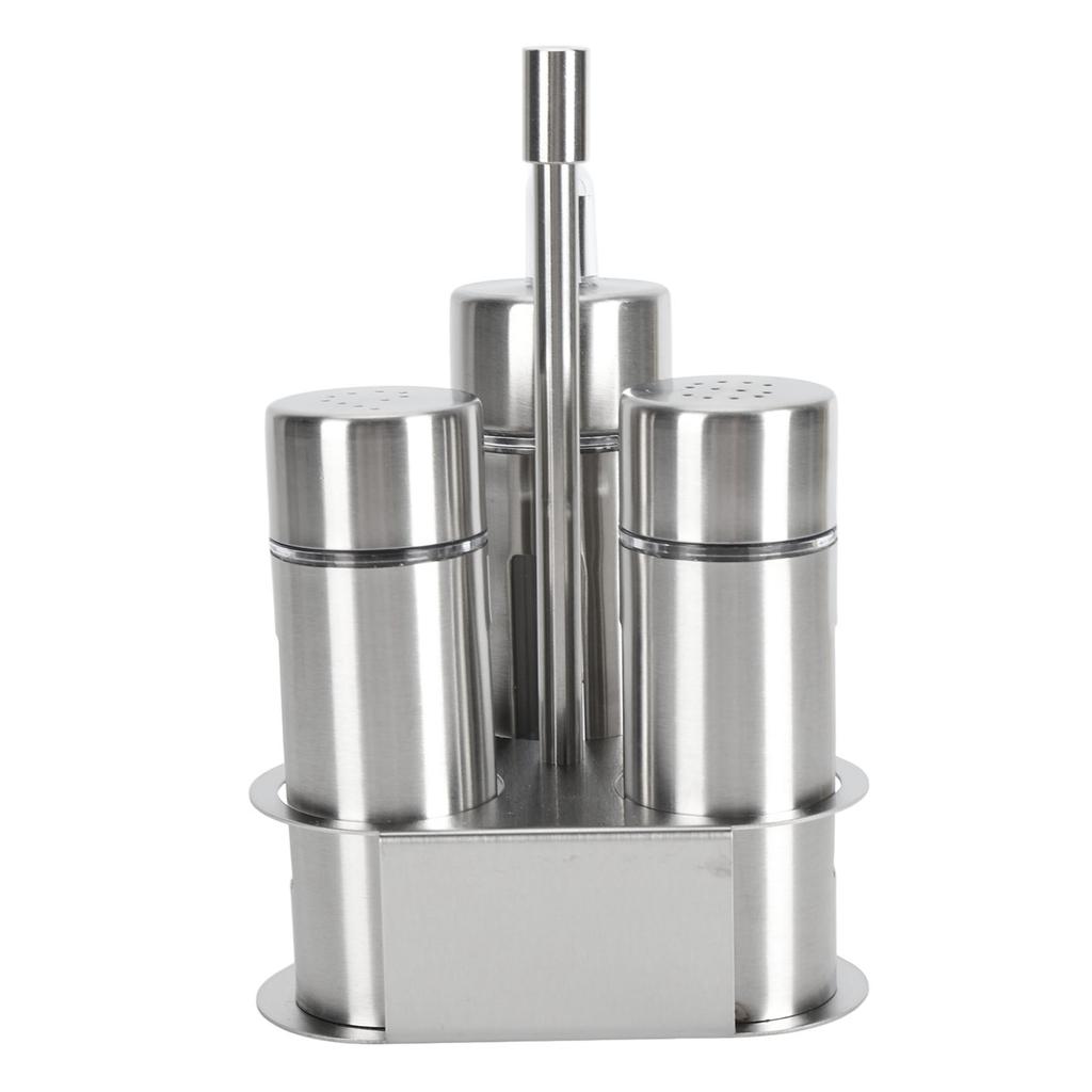 Spice Shaker 304 Stainless Steel with Viewing Window Pepper Shaker for Restaurant Home BBQ Salt 3 Bottle