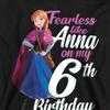 Frozen Childrens/Kids Fearless Like Anna Heather 6th Birthday Pullover Hoodie