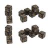 20 PCS 6 Sided Number Dice Set Black Lightweight Impact Resistance 16mm Number Dice for Table Games