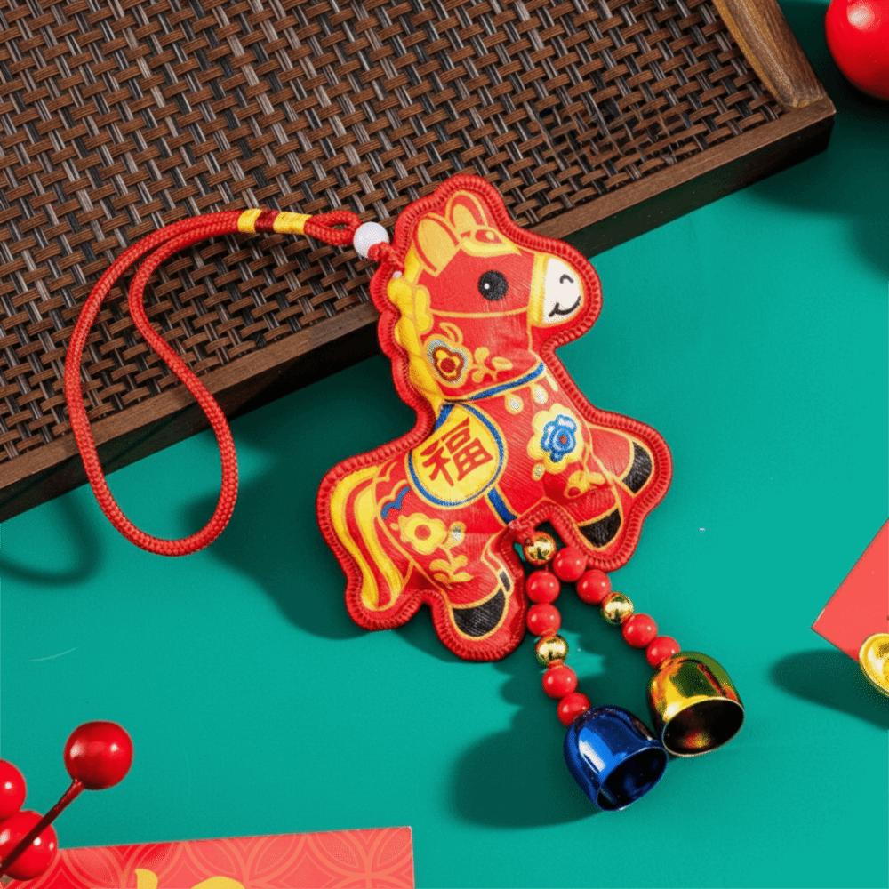 Embroidery Zodiac Mascot Pendant Blessing Car Hanging Pendant Horse Incense Bag  Spring Festival