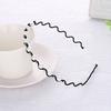 Lady Wavy Headband Non-slip Shiny Rhinestone Faux Pearl Narrow Band Anti-rust Hair Decoration Elastic Party Prom Lady Hair Hoop Hair Accessories