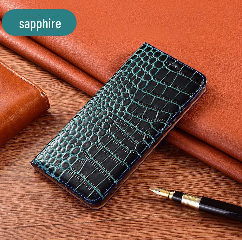 Откидной чехол из натуральной кожи для Xiaomi Redmi 13C/13R/12C/11A/A1 для защиты от падения.