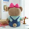 New Cute Fifi Bear Doll Plush Doll Pink Bow Strap Teddy Bear Doll Birthday Gift