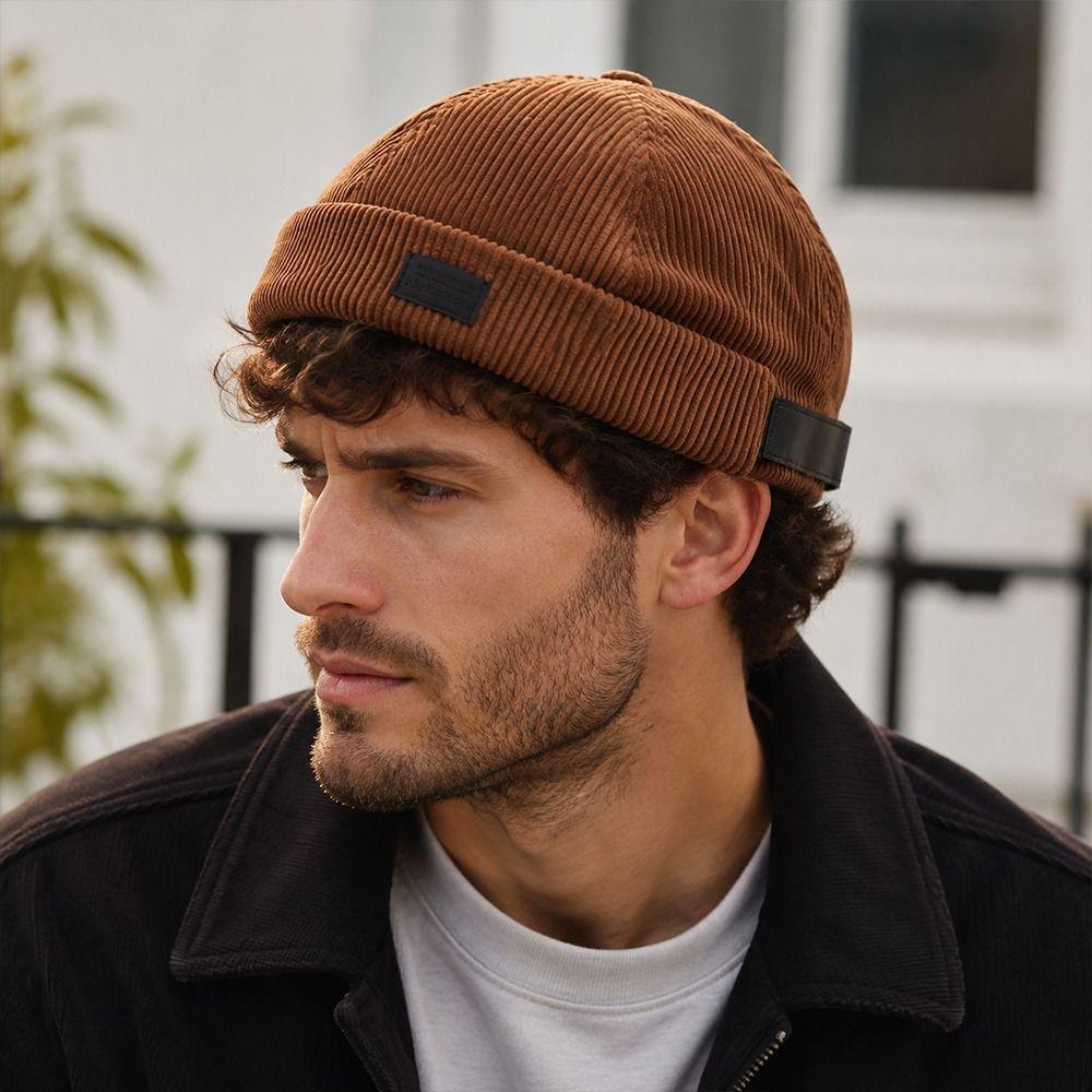 Adjustable Streetwear Hip Hop Hat Soft Corduroy Dome Hat Vintage Landlord Hat Daily Casual Wear