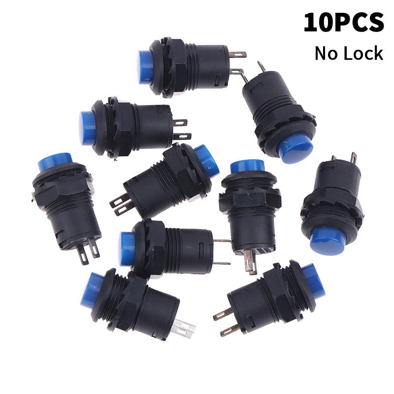 10pcs Self-Lock /Momentary Pushbutton Switches DS-428/427 12mm OFF- ON Push Button Switch 3A /125VAC 1.5A/250VAC DS-428/427