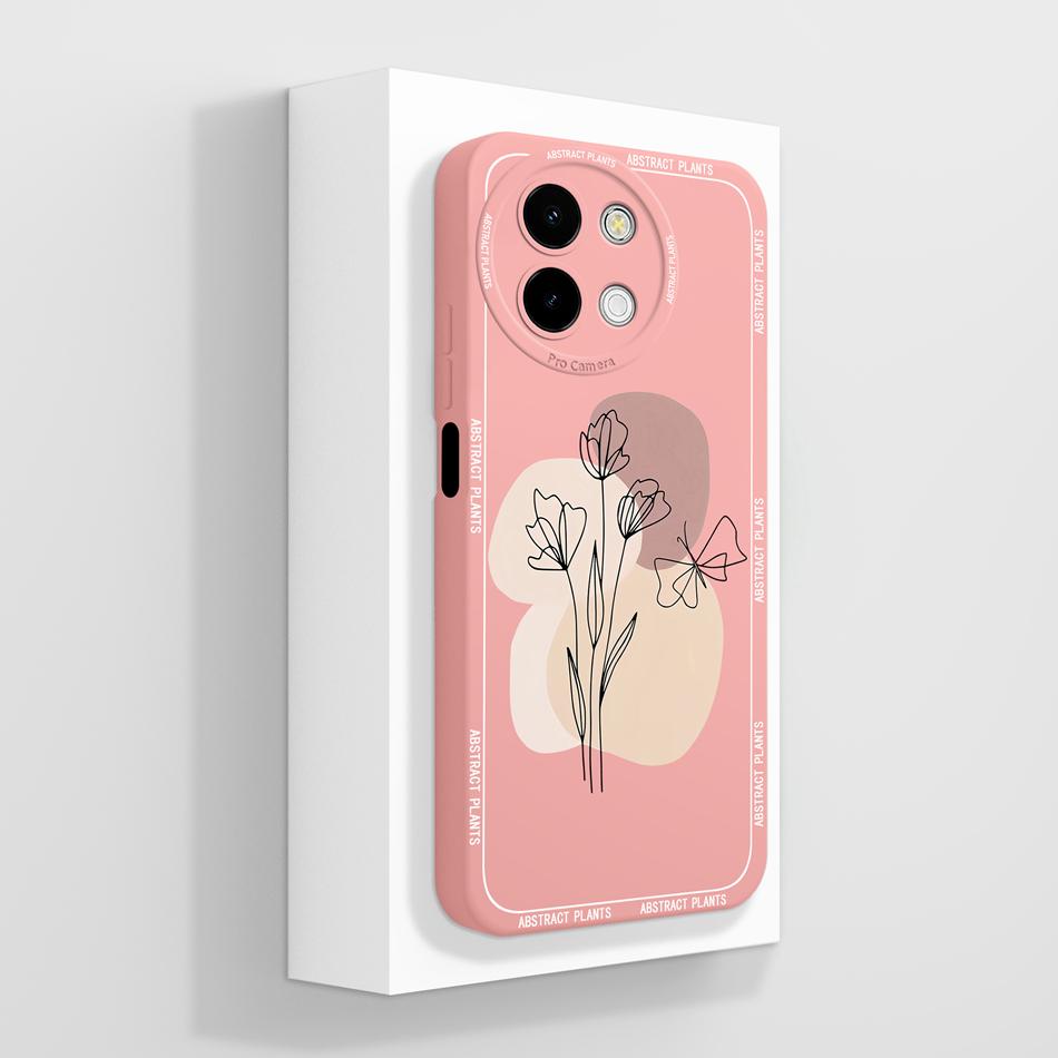 Case For Vivo Y38 Y58 T3X Y200i Y200T 5G Cute Panda Funda Soft Liquid Silicone Camera Protection Back Cover Shockproof Bumper