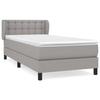 Maison Exclusive - Sommier à lattes de lit et matelas Gris clair 90x190 cm Tissu