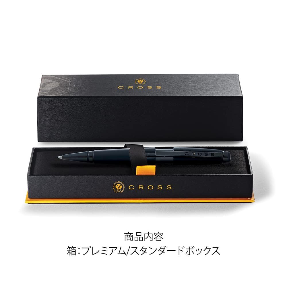 CROSS Edge Matte Black Lacquer Ballpoint Imported Pen, Water-Based Ink, NAT0555-11 (Genuine Product)