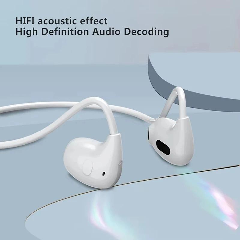 Беспроводные наушники Bluetooth 5.3 с воздушной проводимостью, водонепроницаемая гарнитура, стерео, накладные спортивные наушники-вкладыши с микрофоном