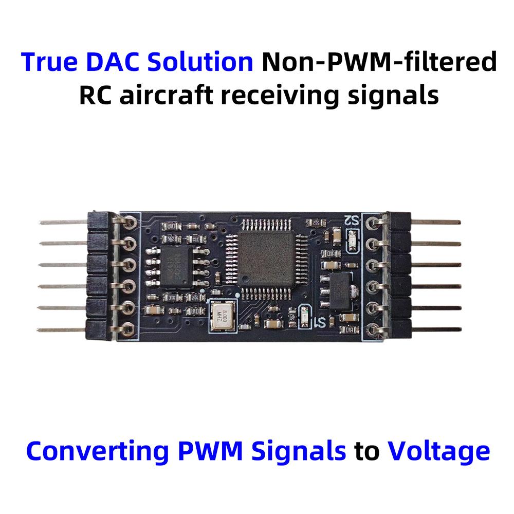 2-Channel PWM to 0-5V Analog Voltage Module DC 5-12V High Speed DAC Converter for RC Drone Car Boat Model