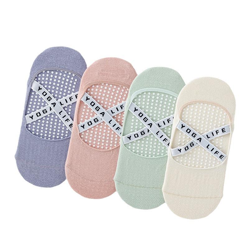 Women's Invisible Spandex/Nylon/Cotton Thin Boat Socks Non-Slip Yoga Band Cuff Indoor Dancing Cute Trendy Spring Summer High