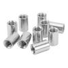 10 Pcs Round Connector Nut M10x1.5 L20mm Stainless Steel Female Thread Round Coupling Nuts Threaded