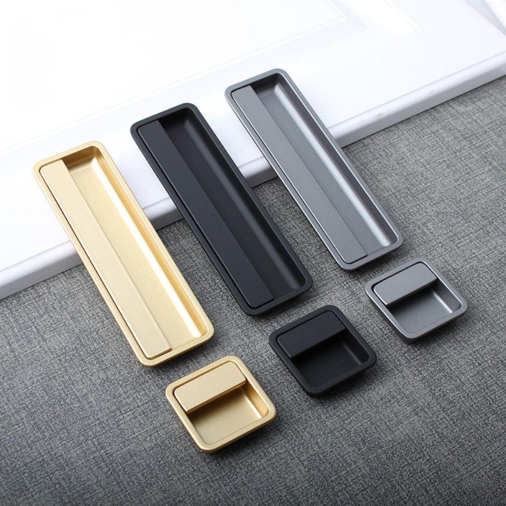 Furniture Embedded Door Knob Aluminium Alloy Sliding Door Pull New Door Handlebar  Kitchen