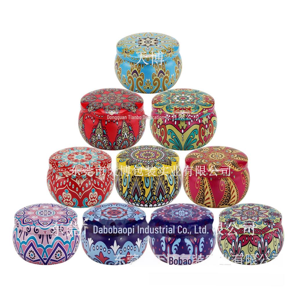 Round Metal Aromatherapy Candle and Candy Tinplate Boxes, Over 50 In Stock