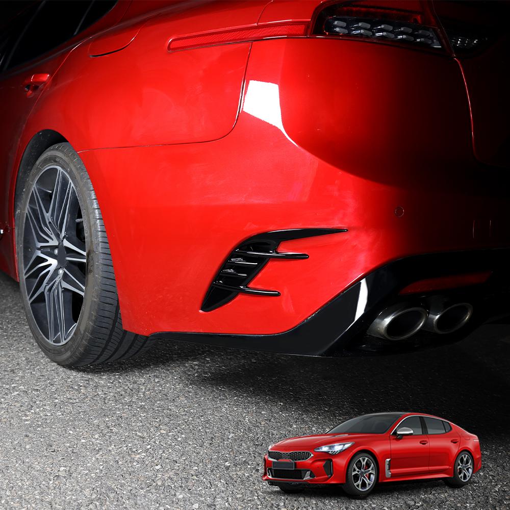 Для Kia Stinger 2018-2026 2 шт. Автомобильные Черные Накладки на Воздуховоды Противотуманных Фар Передние Декоративные Элементы Внешнего Стайлинга Аксессуары LHD/RHD