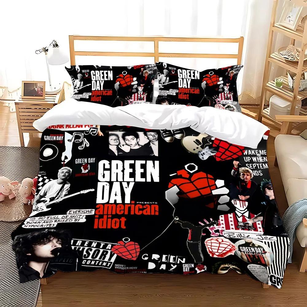 Green Day Коллекция постельного белья American Idiot Односпальная Двуспальная Полноразмерная Queen King Размер Коллекции Постельного Белья Для Взрослых Детской Спальни Пододеяльники Коллекции С Постельным Бельем