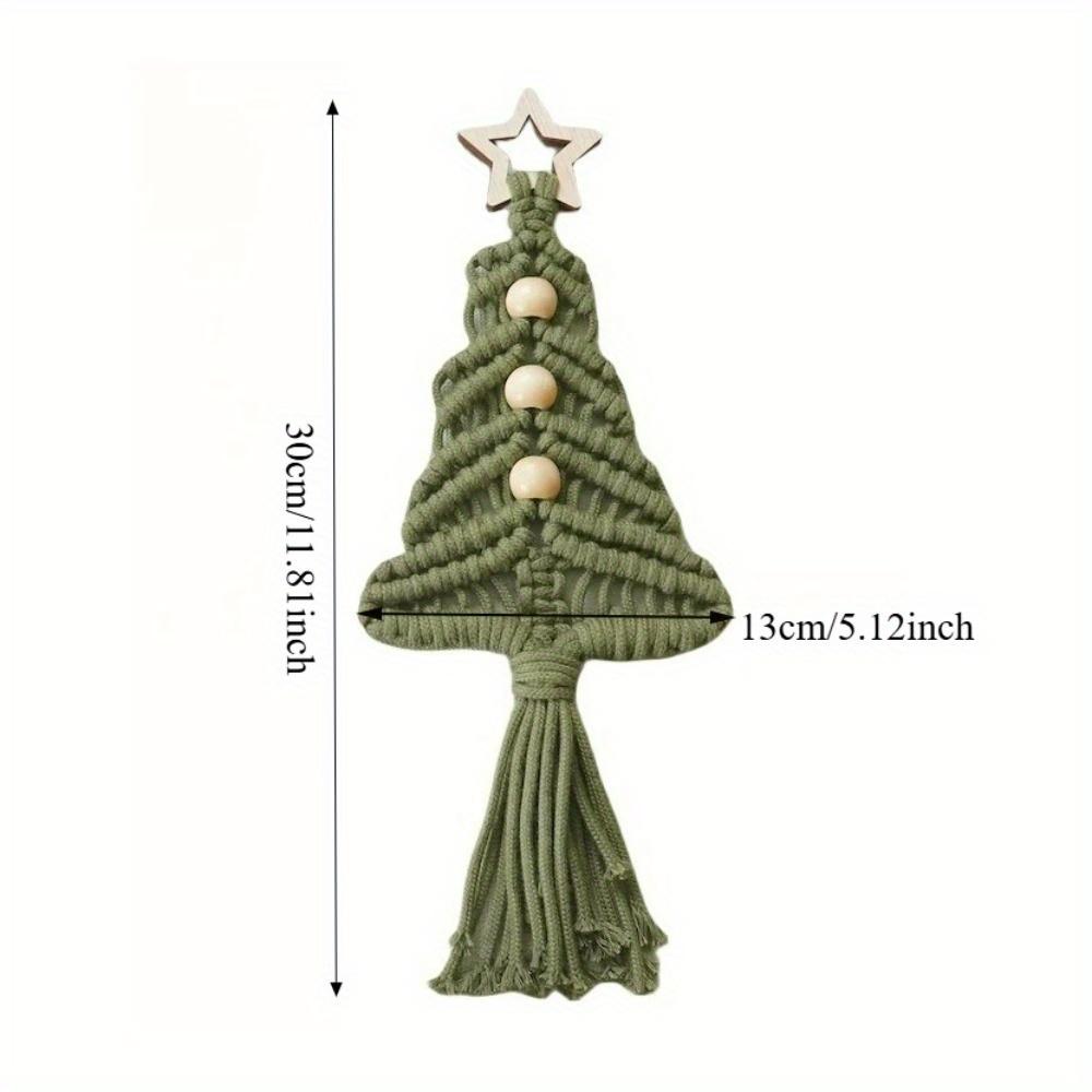1pc Handmade Christmas Tree Pendant Set - Bohemian Style Hanging Decorations for Holiday Home, Backpacks & Door Frames