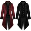 Halloween New Medieval Retro Clothing Mid-Length Punk Men's Coat Formal Wedding Jacket Prom Costume