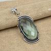 День Благодарения Зеленый Аметист Твердый Стерлингового Серебра 925 Ручной Работы Драгоценный Камень Подвеска Ювелирные Изделия