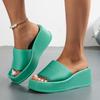One-Strap Wedge Slippers for Women - New Korean Fashion Thick-Soled Women's Slippers