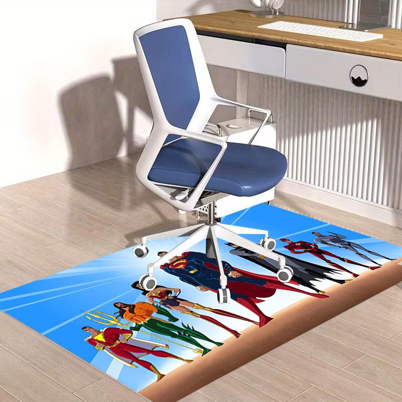 1pc Office Carpet Chair Mats Justice League Heroes Perfect for Office Chairs, Living Rooms, Or Bedrooms,Polyester Carpet.HDT228