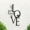 1pc All You Need Is Love Metal Wall Art Decor - A Perfect Valentine's Day Gift. Express Your Love with This Charming Decor.