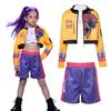 Girls KPop Super Star Korean Singer Rumi Jacket Vest Shorts Set Halloween Dress Up Costume School Stage Performance Carnival Party Role Play Suit