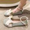 Fashion Shoes for Women 2024 Fashion Round Toe Women's Flats Autumn Shallow Mouth Bow Tie Solft Sole Shoes Ladies Light Flat Shoes