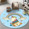 Cute Animal Print Pattern Round Floor Mat Home Bedroom Living Room Decorative Floor Mat Doormat