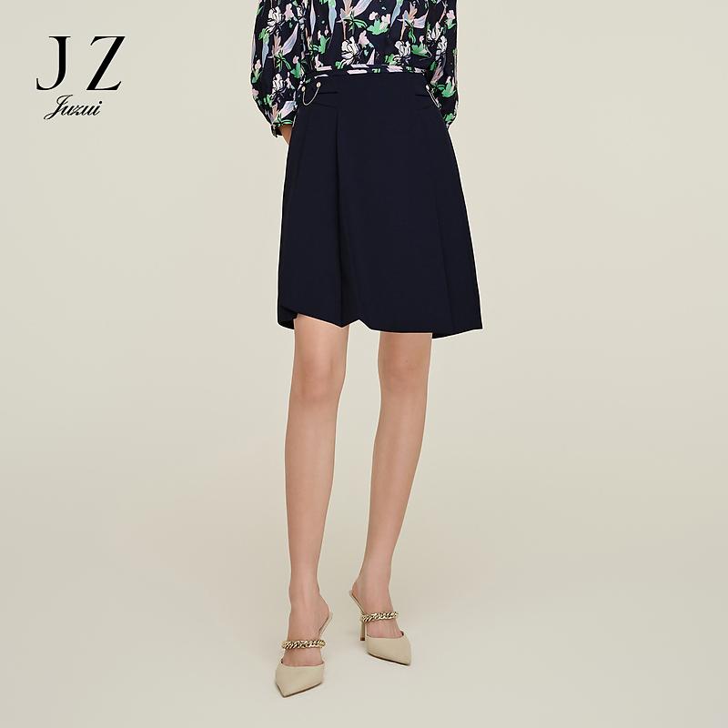 JZ Jiuzi Shopping Mall Same Style Workplace Commuting Design OL Folded Half Skirt for Women in Summer