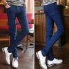 Men Jeans Summer Slim Fit Zipper Jeans Casual Thin Denim Pencil Pants High Waist Skinny Jeans for Office School Travel