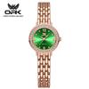 OPK brand waterproof three-pin diamond-encrusted steel belt ladies quartz watch 6009