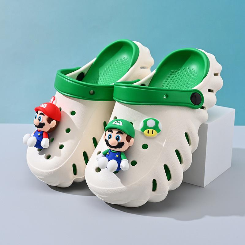 Mario Детские удобные дышащие клоги Летние слипоны для мальчиков и девочек