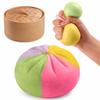 Rainbow Color Steamed Bun Squeeze Toy Soft Cute Fidget Sensory Toy  Children Gift