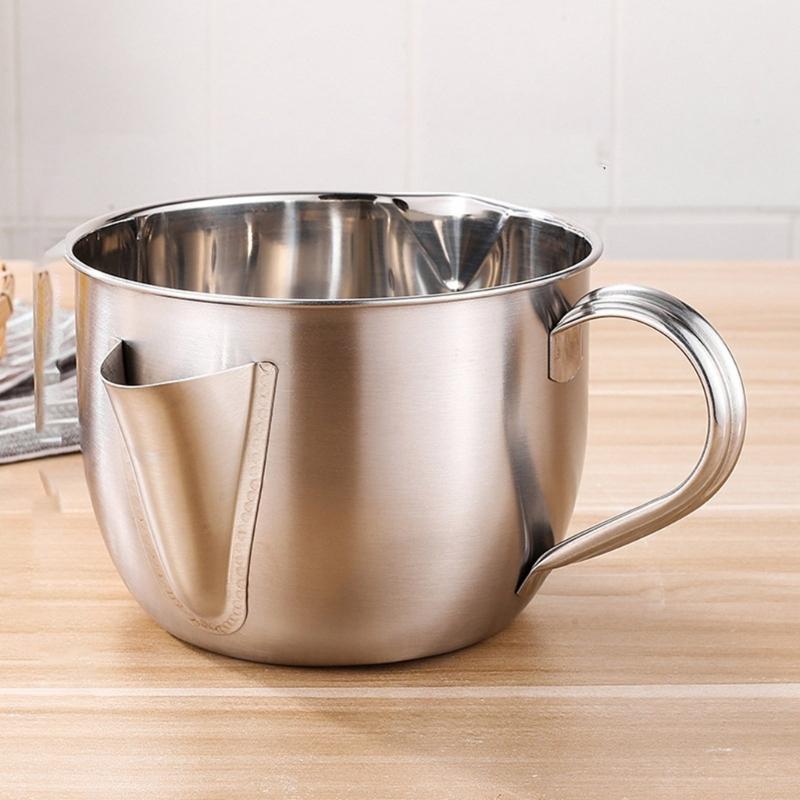 Многоцелевой стальной кухонный фильтр для масла и супа, дуршлаг-чаша с надежной ручкой и функцией легкого обслуживания