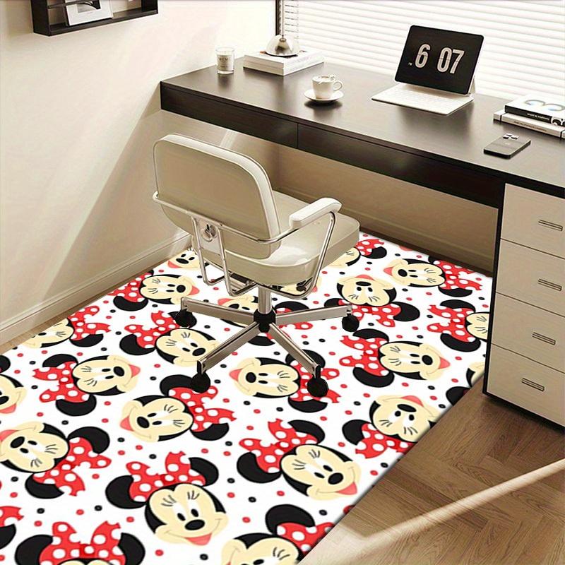 Minnie Mouse Patterned Office Carpet, Desk Mat Rug Gift for Home Decor, Room Decoration, Cute Cartoon Flooring Coveringa100