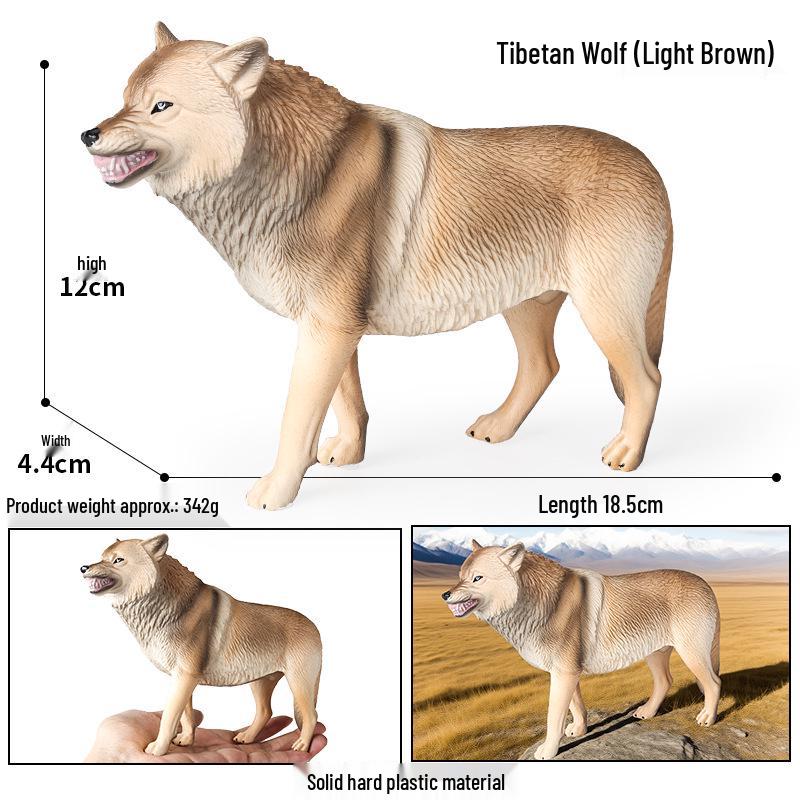 Cross-border Children's Solid Yellow Wolf & Gray Wolf Pup Ornamental Toys