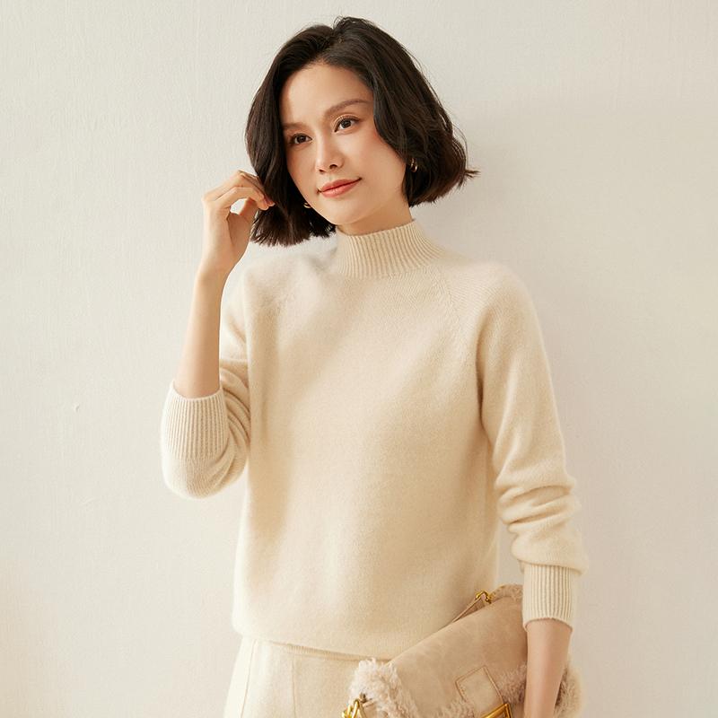 Женский кашемировый свитер Qinghe cashmere 100% кашемир осенне-зимний кашемировый пуловер мягкий и теплый