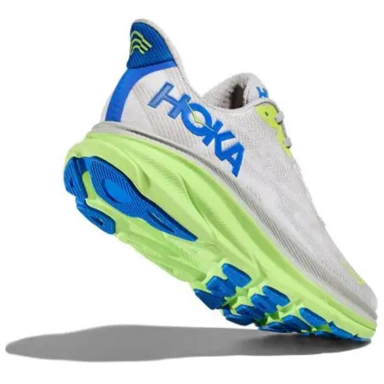 HOKA One One Clifton 9 Wide Comfortable Versatile Non-Slip Durable Low-Top Running Shoes Men Running Shoes Gray Green Blue 1132210-STLC